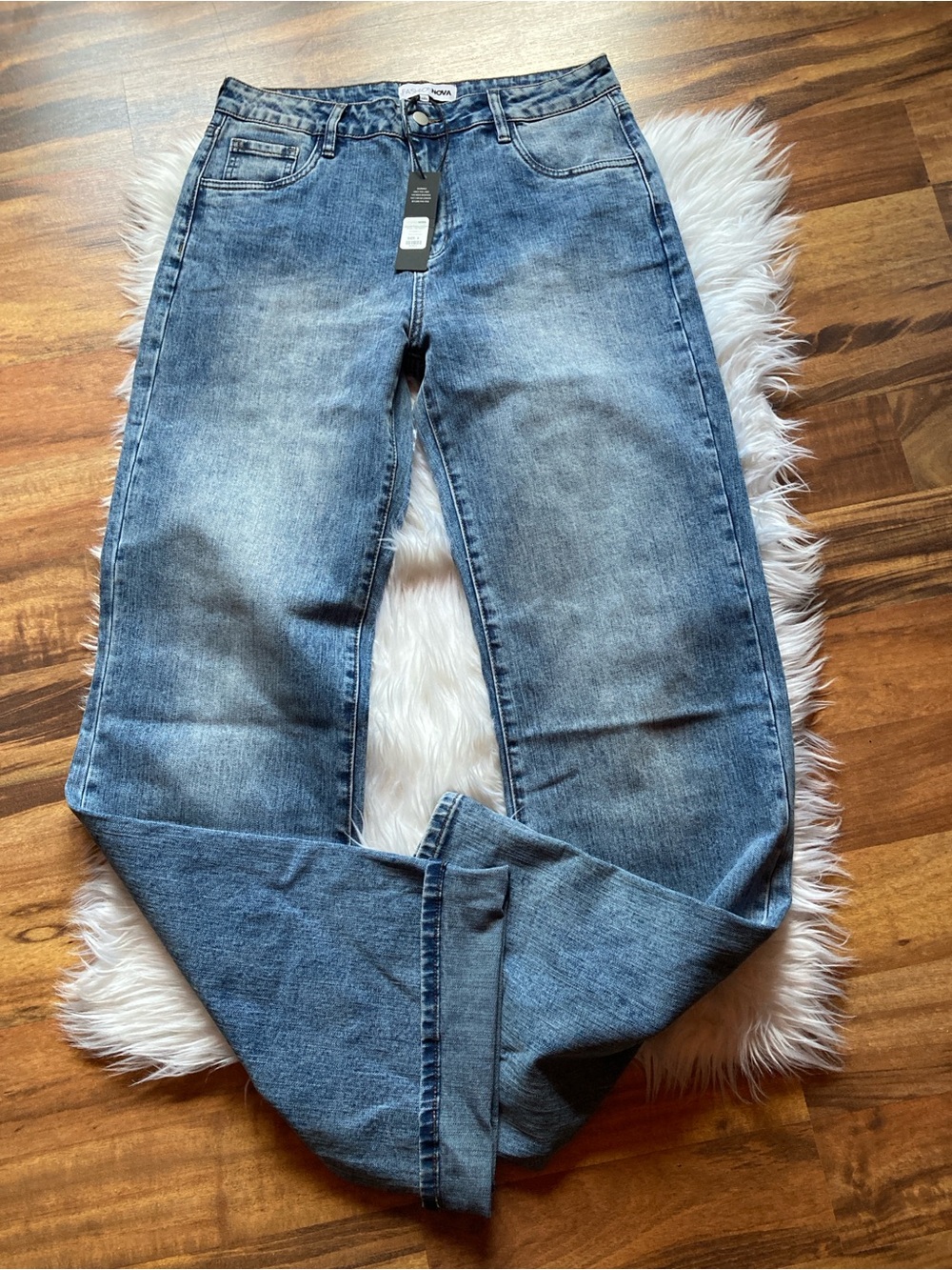 NEW Fashion Nova Jr. 9 On My Radar Cuffed Wide Leg Jeans